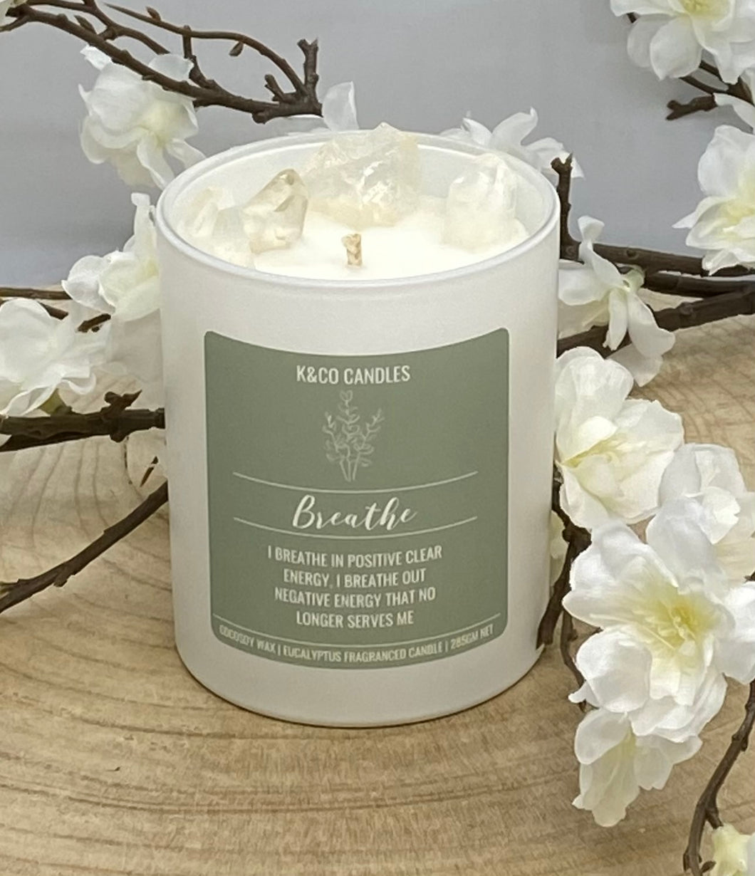 Crystal Soy Candle - Breathe