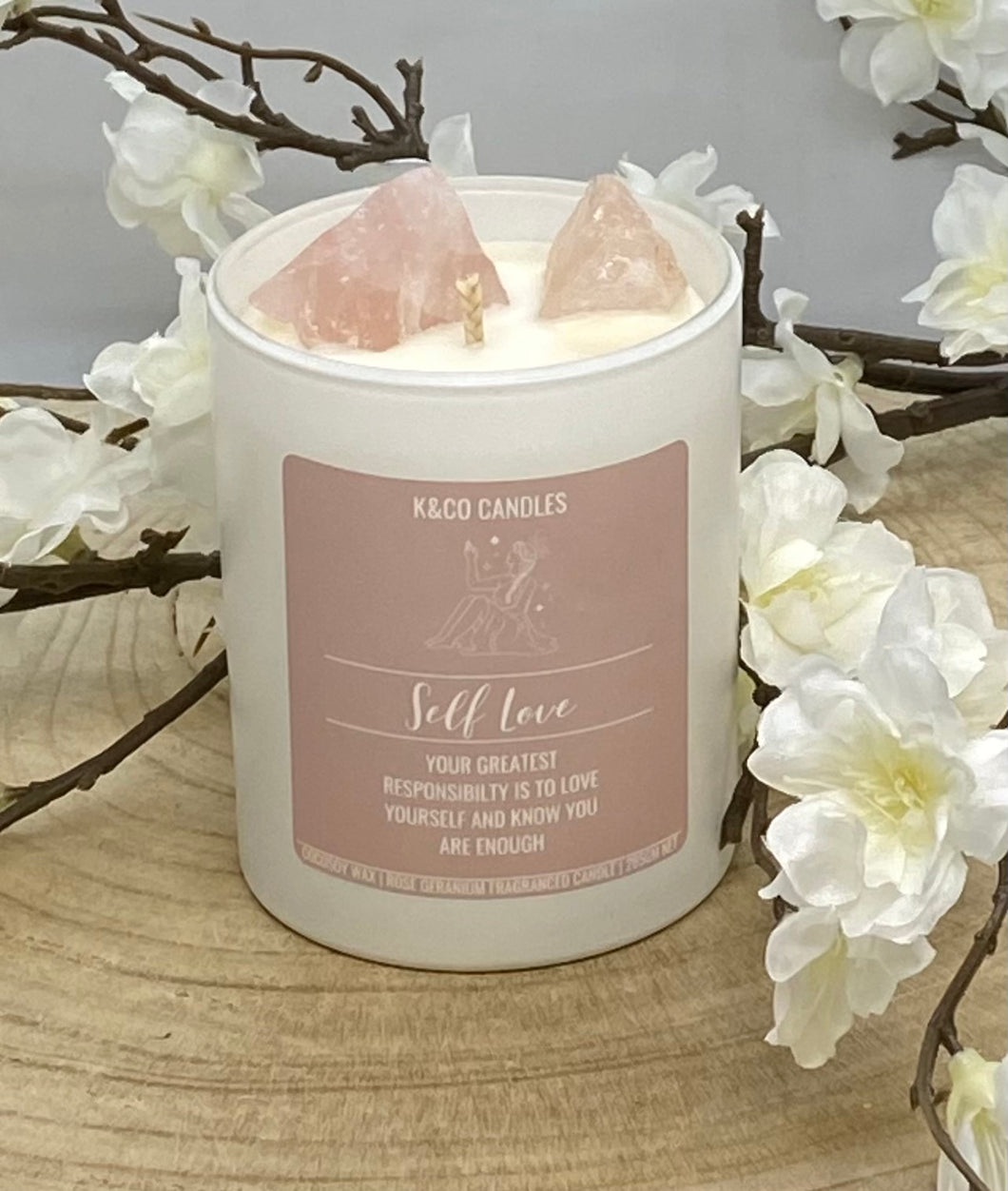 Crystal Soy Candle - Self Love